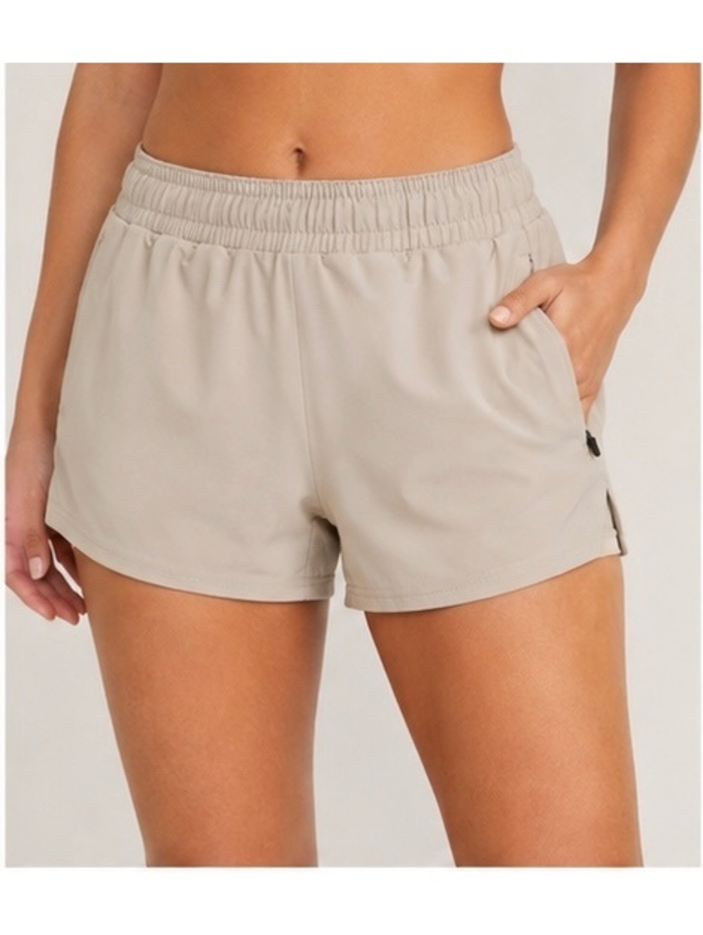 All in Motion Women’s High-Rise Athletic Running Shorts Beige Size Small S